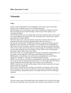 Nehemiah - Bible, King James Version