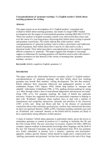 Conceptualisations of grammar teaching pre print