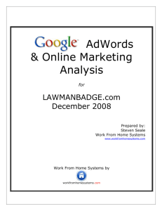 Current AdWords Campaigns
