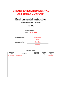 Procedure - Environmental Protection Department