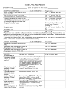 CLINICAL AREA REQUIREMENTS