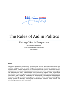 The Roles of Aid in Foreign Politics