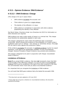 DNA Evidence - Judicial College of Victoria