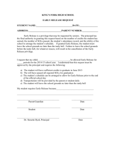 Early Release Request Form 2014-15