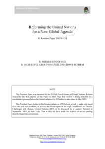 Reforming the United Nations for a New Global Agenda - UN-NGLS