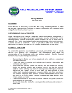 Facility Attendant - Chico Area Recreation and Park District