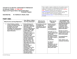 STUDENT LEARNING ASSESSMENT PROGRAM