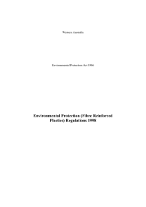 Environmental Protection (Fibre Reinforced Plastics