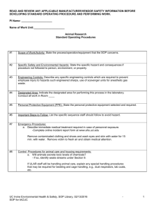 Animal Research SOP template - UCI Environmental Health & Safety