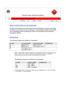 Flammable and Combustible Liquids Handling