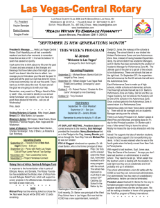 9-14-11-newsletter - Las Vegas Central Rotary