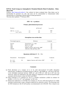 Data Sheet PI4 - IUPAC Task Group on Atmospheric Chemical