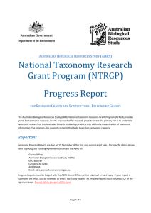 Research Grant Progress Report Form