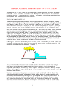 electrical transients:keeping the enemy out of your facility