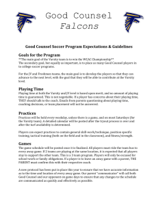 GC Soccer Program Expectations & Guidelines