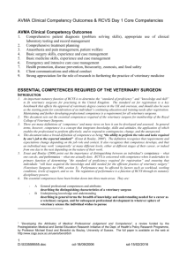 AVMA Clinical Competency Outcomes & RCVS Day 1 Core