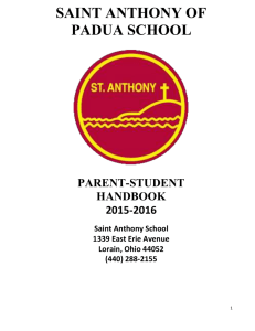 School Handbook - St. Anthony of Padua