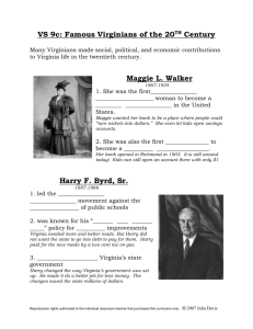 VS 9c: Famous Virginians of the Twentieth Century