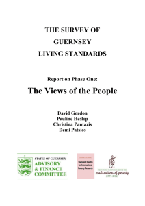 Your views on how to improve the standard of living on Guernsey