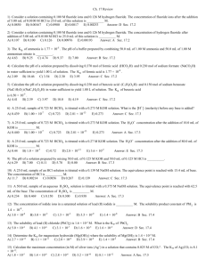 Chapter 17 Chemistry Review Questions