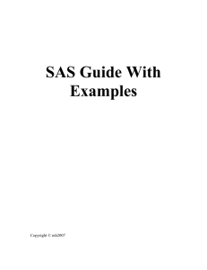 A Little SAS Guide With Examples