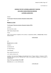 Sxx/1c Contract for Dynastat on Listening Laboratory