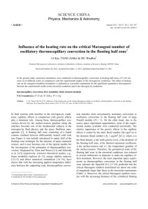 Influence of the heating rate on the critical Marangoni number of