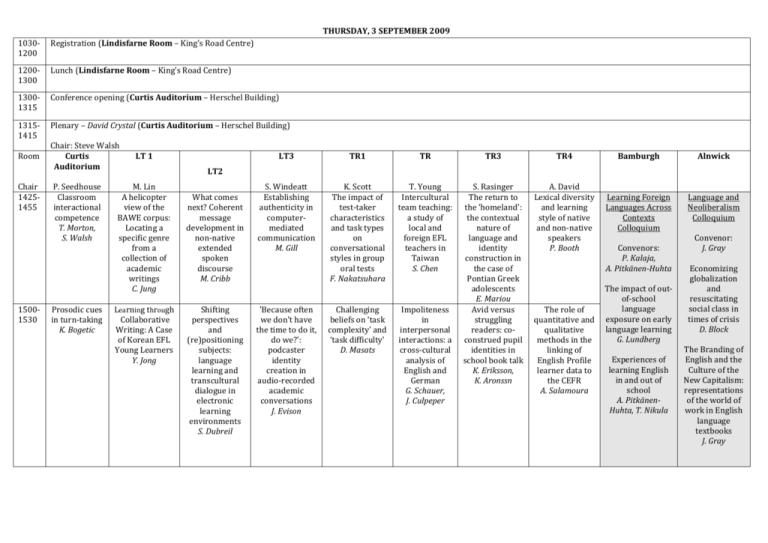 Conference Programme ( Format)