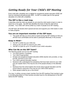 Getting Ready for Your Child`s IEP Meeting