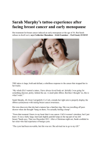 Sarah Murphy`s tattoo experience after facing breast cancer and