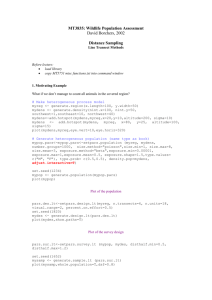 MT3835 2002 Lectures Part 3 (Line transects)