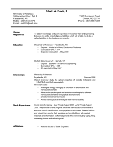 Resume - University of Arkansas