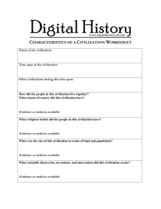 Civilization Comparison Worksheet