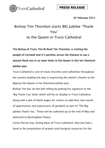 Bishop Tim Thornton starts BIG Jubilee `Thank You`