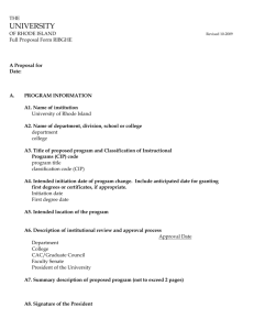 Full Program Proposal Form - University of Rhode Island