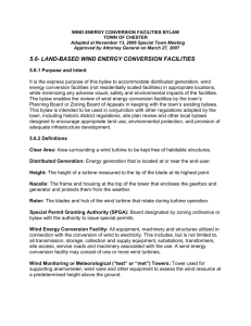 Wind Energy Conversion Facilities Bylaw