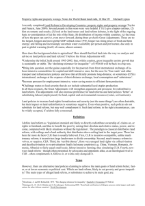 Notes for World Bank lunch talk, 10 Mar 09 Michael Lipton