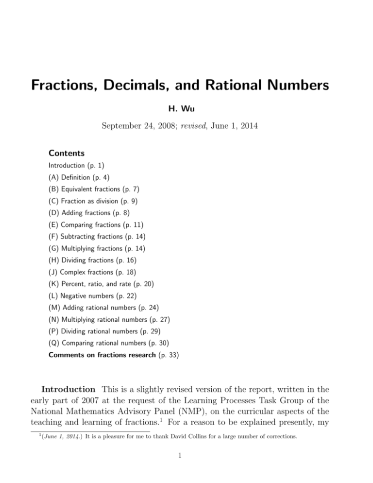 Fractions And Decimals Are Rational Numbers True Or False