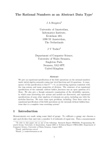 The rational numbers as an abstract data type