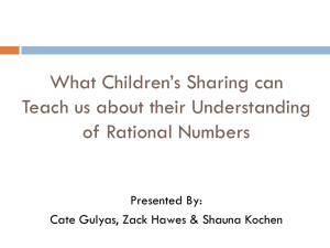 Sharing with Rational Numbers