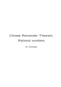Chinese Remainder Theorem, Rational numbers