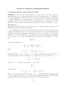 Lecture 3: Sequences of Rational Numbers