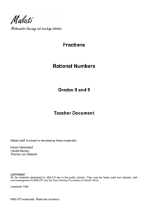 Fractions Rational Numbers