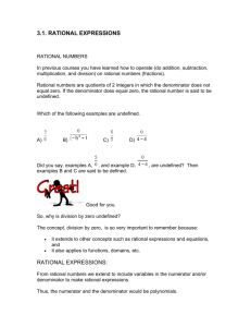 3.1. Rational Expressions - Tutor