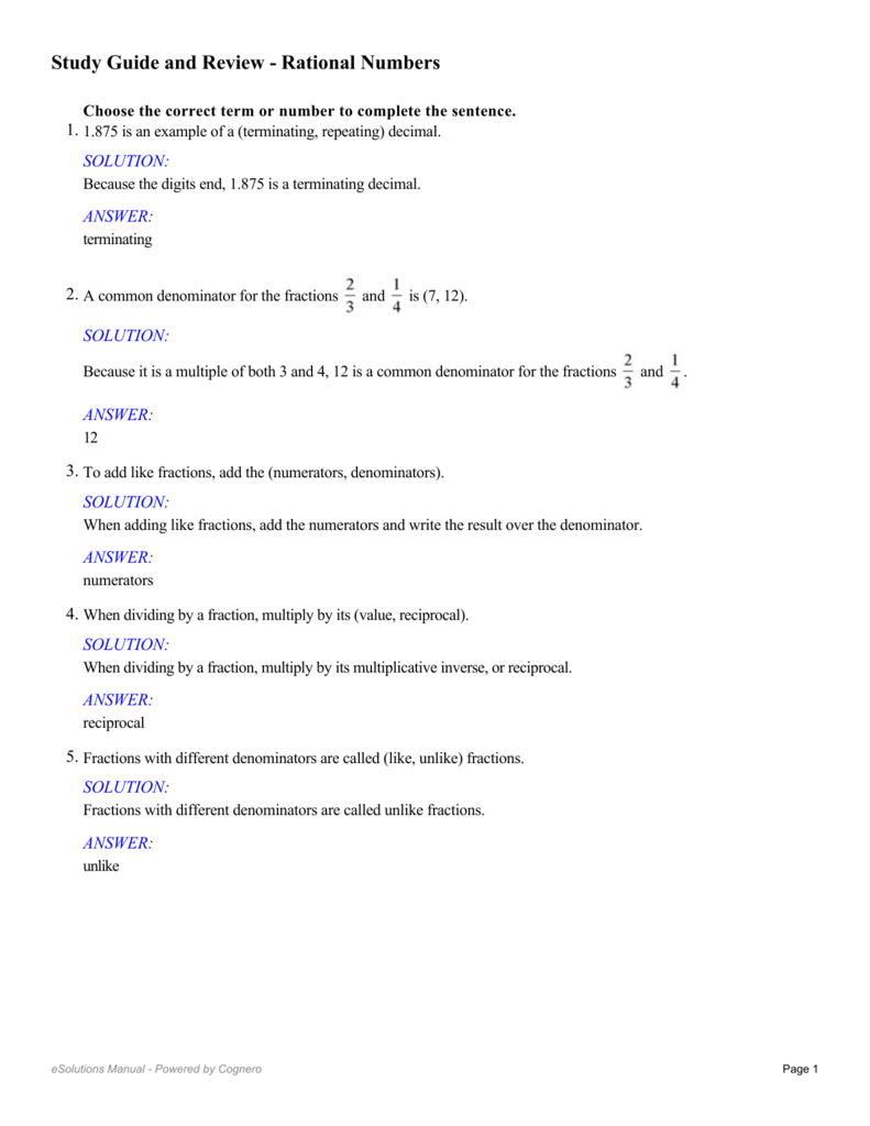 Algebra 1 Final Exam Study Guide Powered By Cognero Study Poster