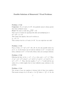 Possible Solutions of Homework 7 Proof Problems