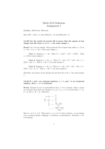 Math 2112 Solutions Assignment 1