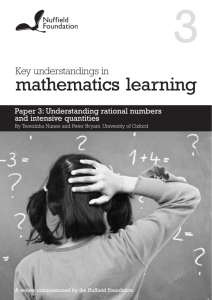 Understanding rational numbers and intensive