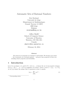 Automatic Sets of Rational Numbers