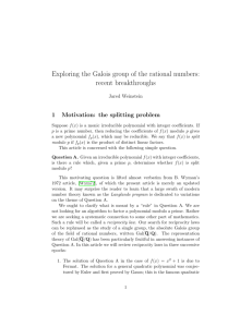 Exploring the Galois group of the rational numbers: recent